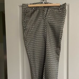 Ankle length black and gold cigarette pants from Next.